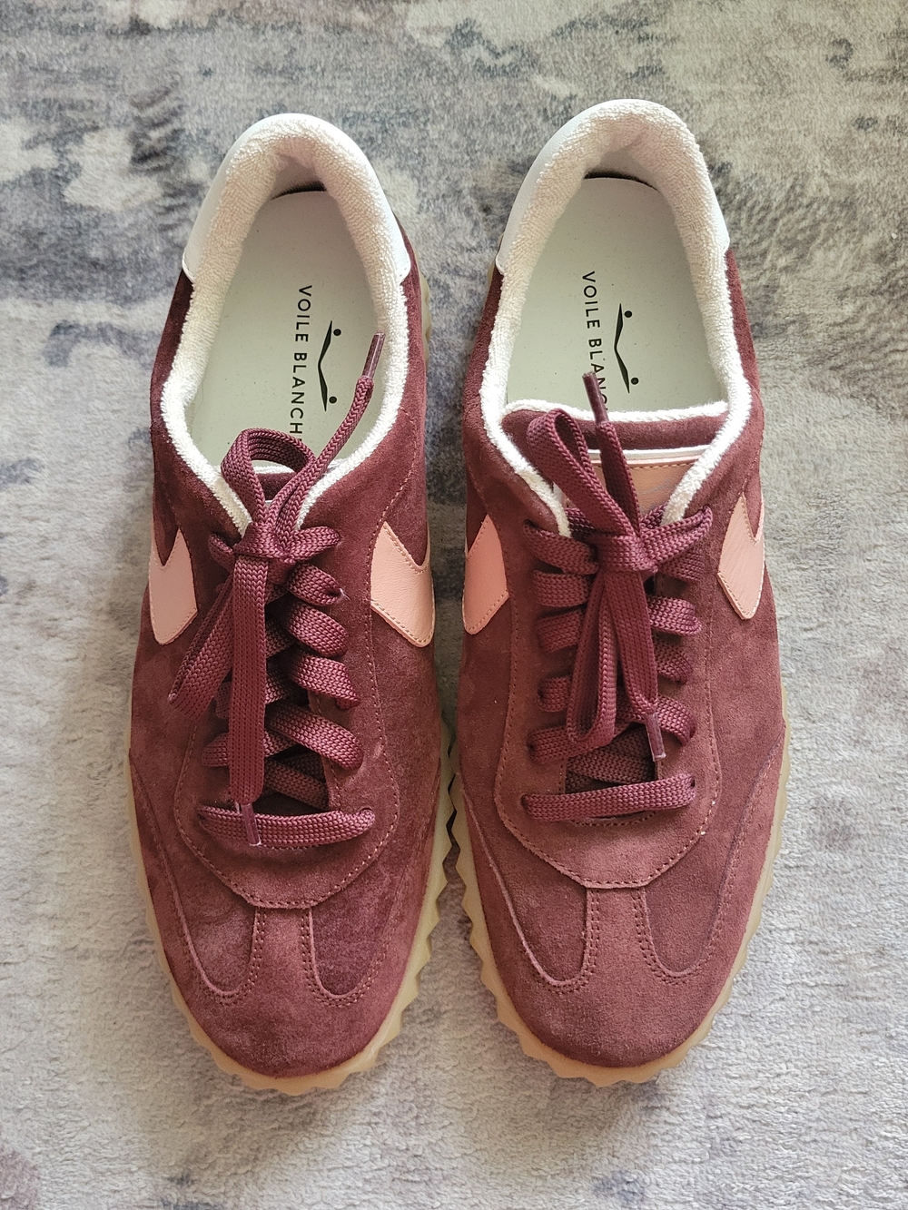 Voile Blanche Women's Ines Suede Sneakers - Timber Brown Romantic Rose 9.5